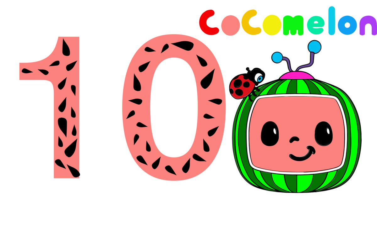 Cocomelon Numbers 10 Svg