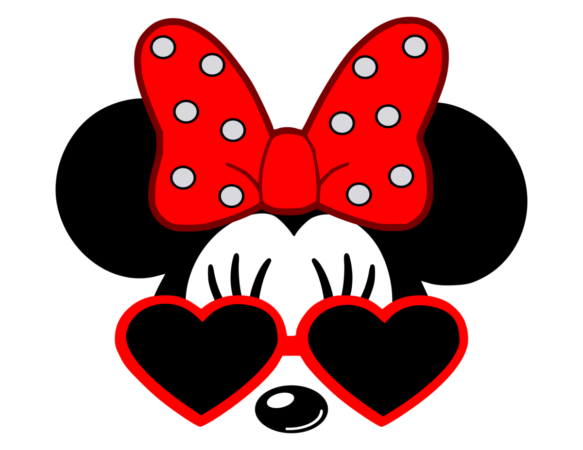 Minnie Mouse Heart Sunglasses Png
