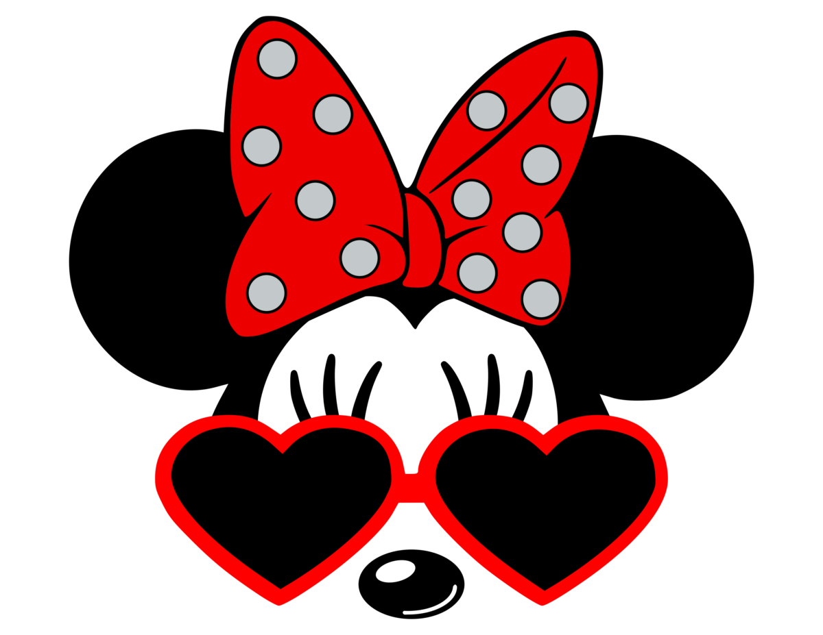 Minnie Mouse Heart Sunglasses Png
