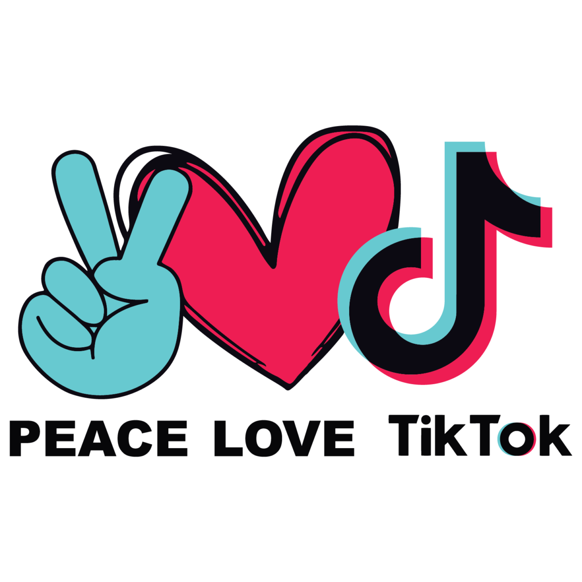 Peace Love Tiktok svg