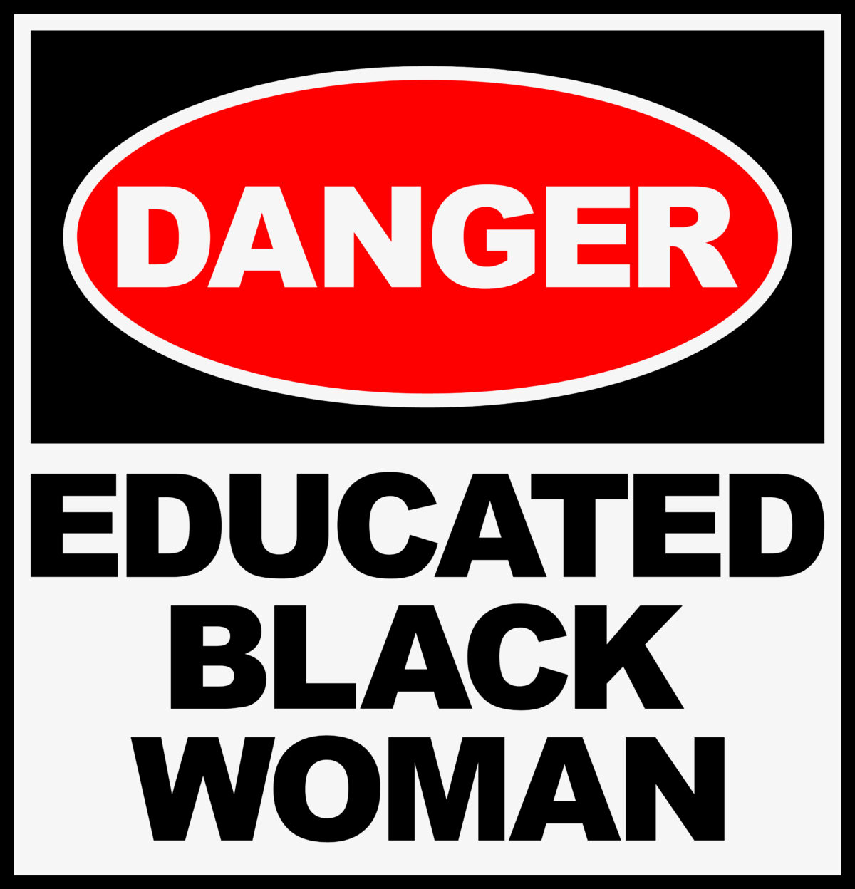 Danger educated black woman Svg