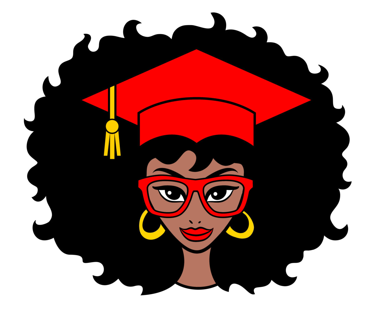 Graduation black woman Svg