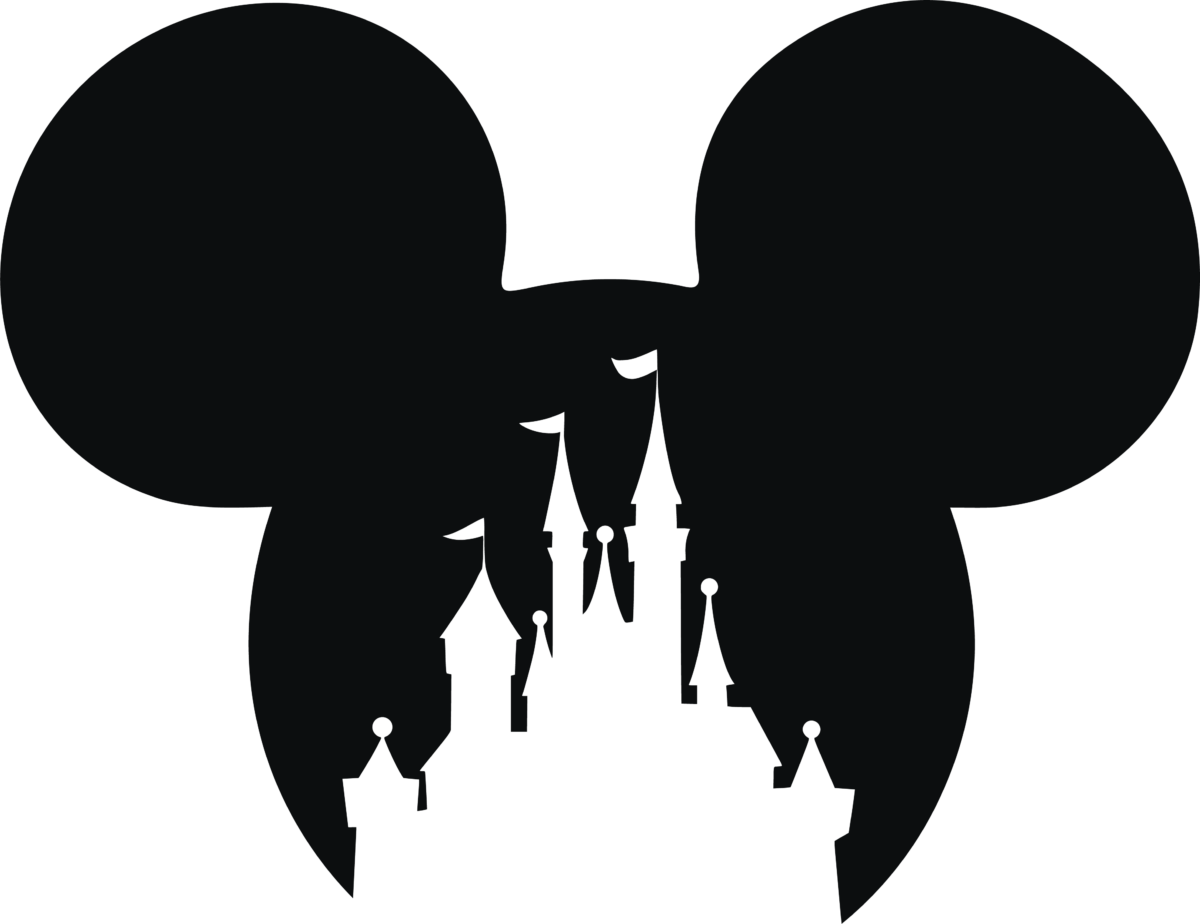 Mickey Mouse Head Castle Svg