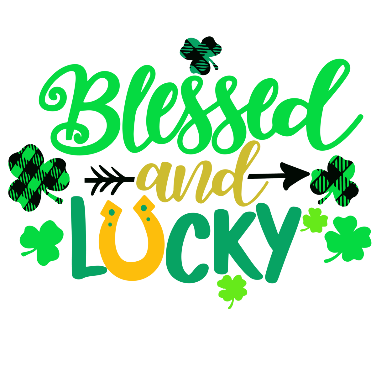 Blessed and lucky SVG