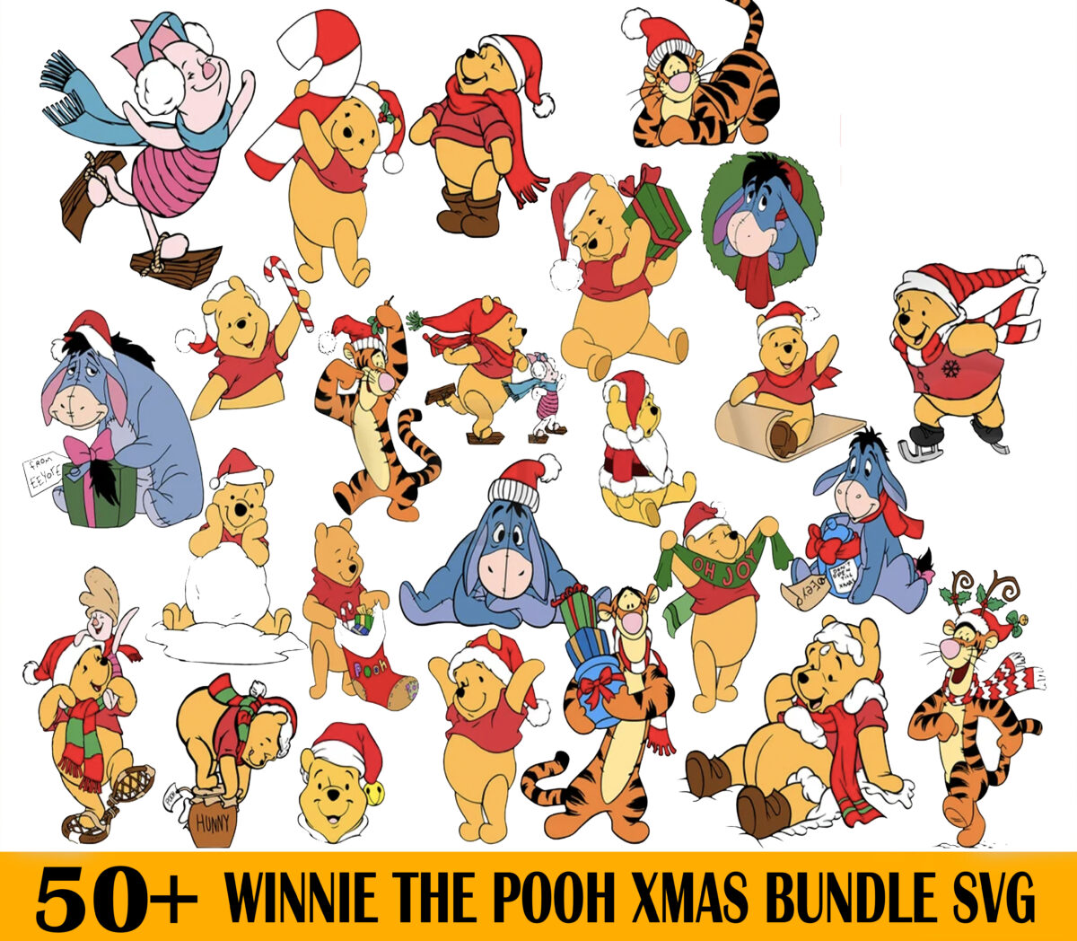50 Winnie the Pooh Bundle Svg