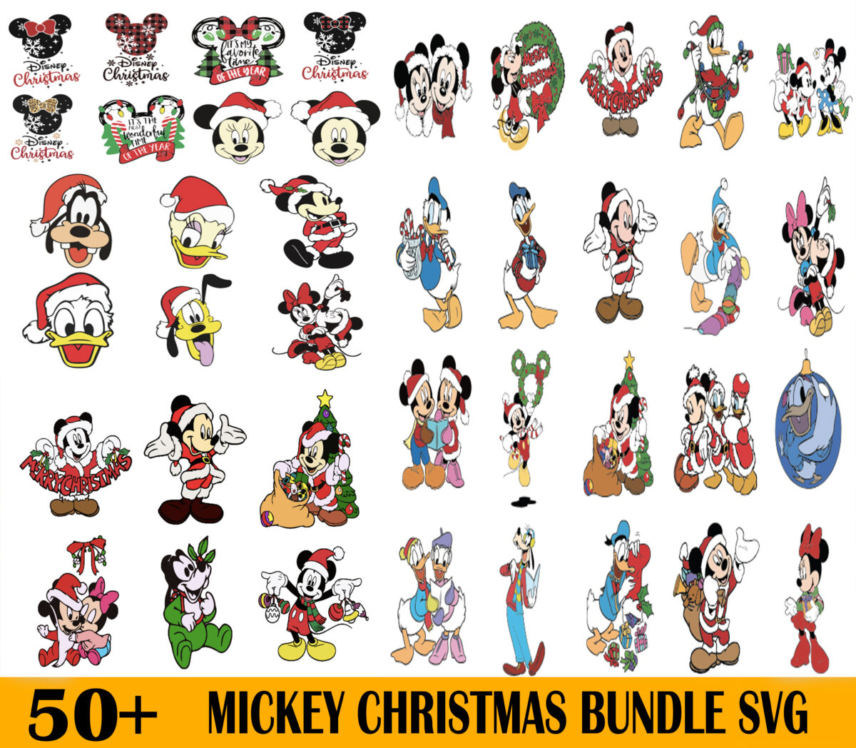 30 Mickey Christmas Bundle Svg