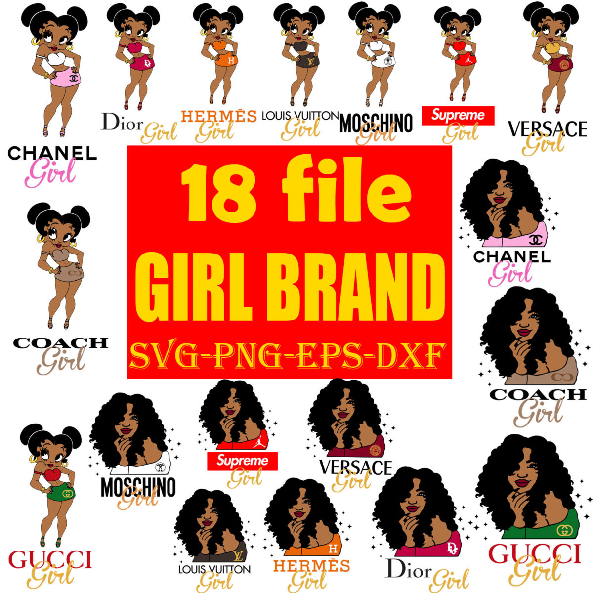 18 Girls Brand Bundle Svg