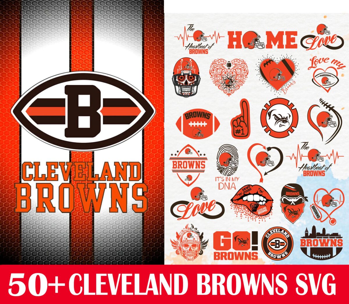 50 Cleveland Browns Svg Bundle