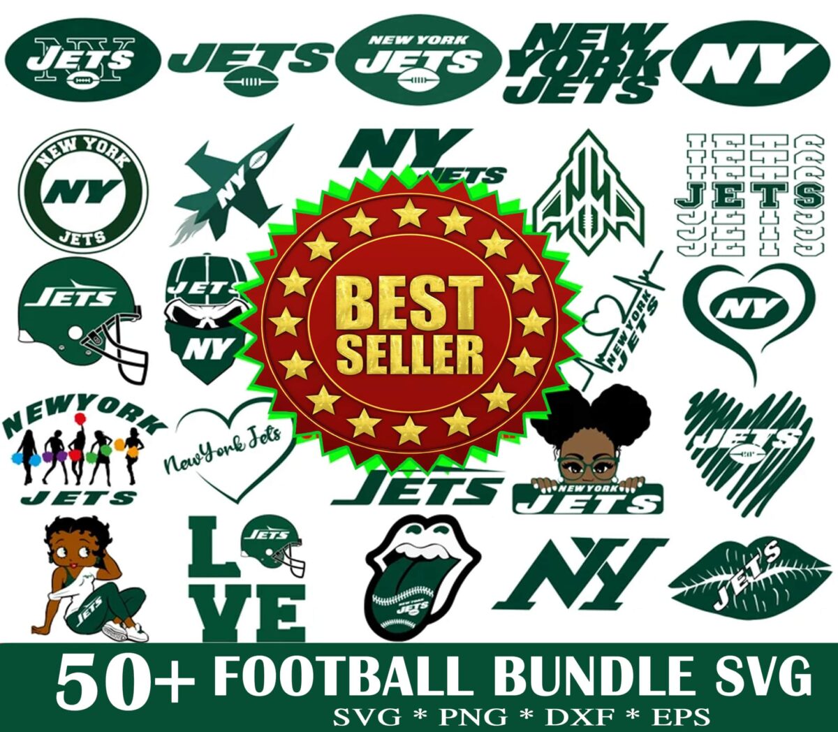 50 New York Jets Svg Bundle