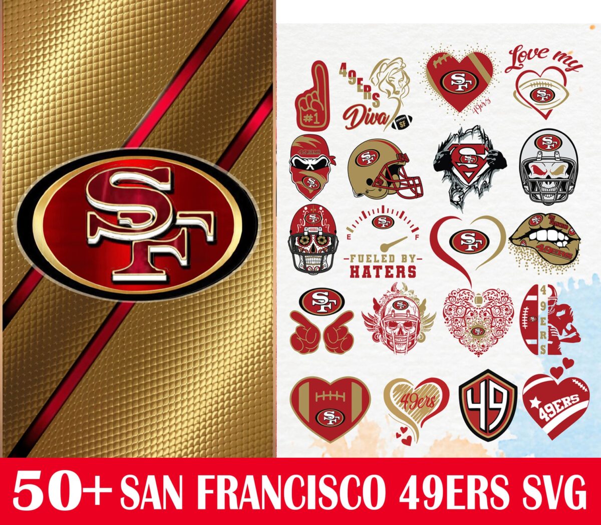 50 San Francisco 49ers Svg Bundle