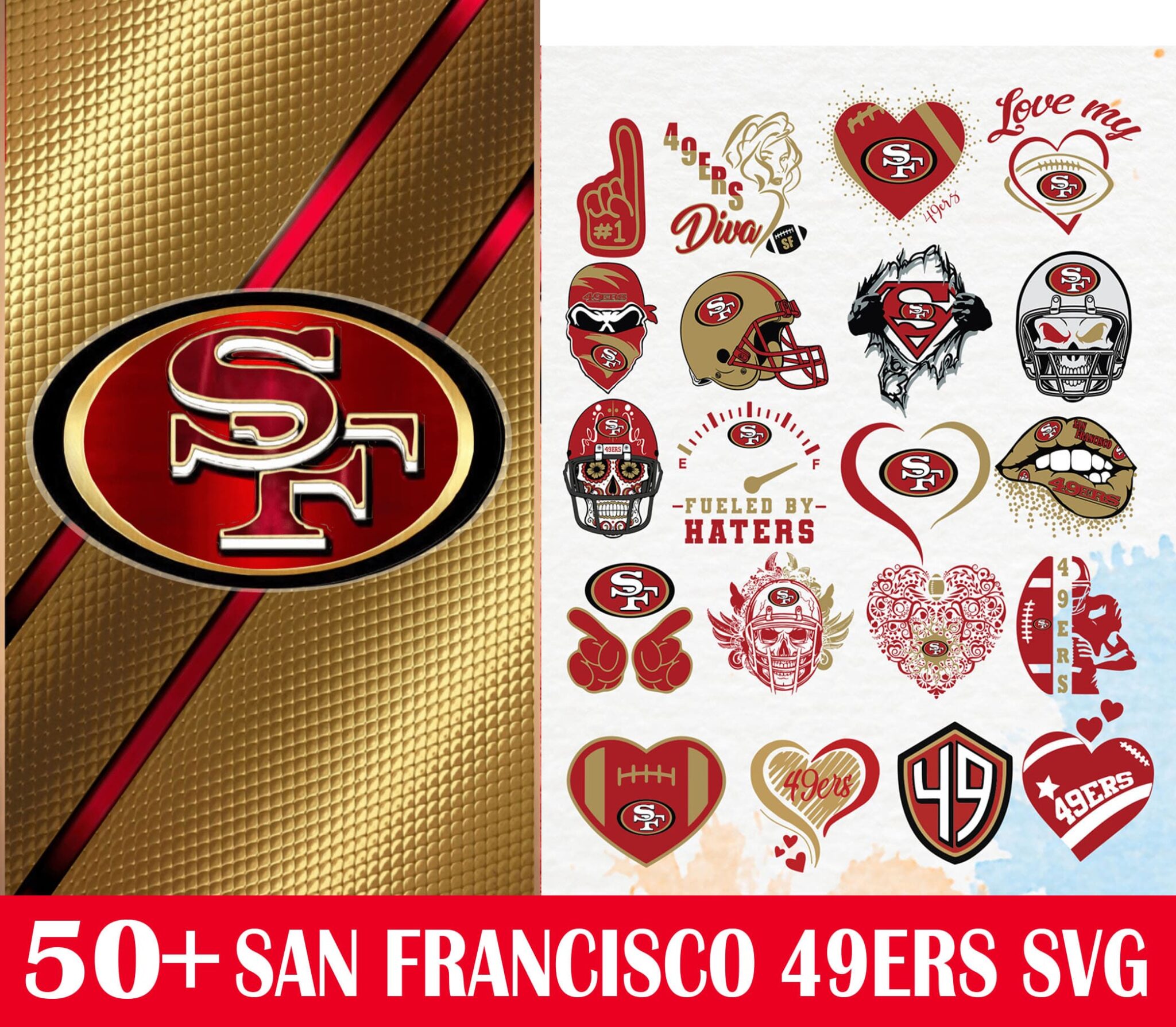 San Francisco Svg Bundle, San Francisco 49ers Svg, American Football ...