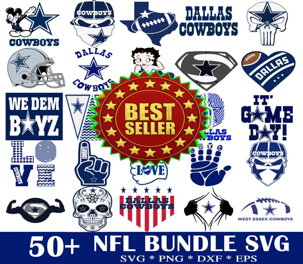 50 Dallas Cowboys Svg Bundle