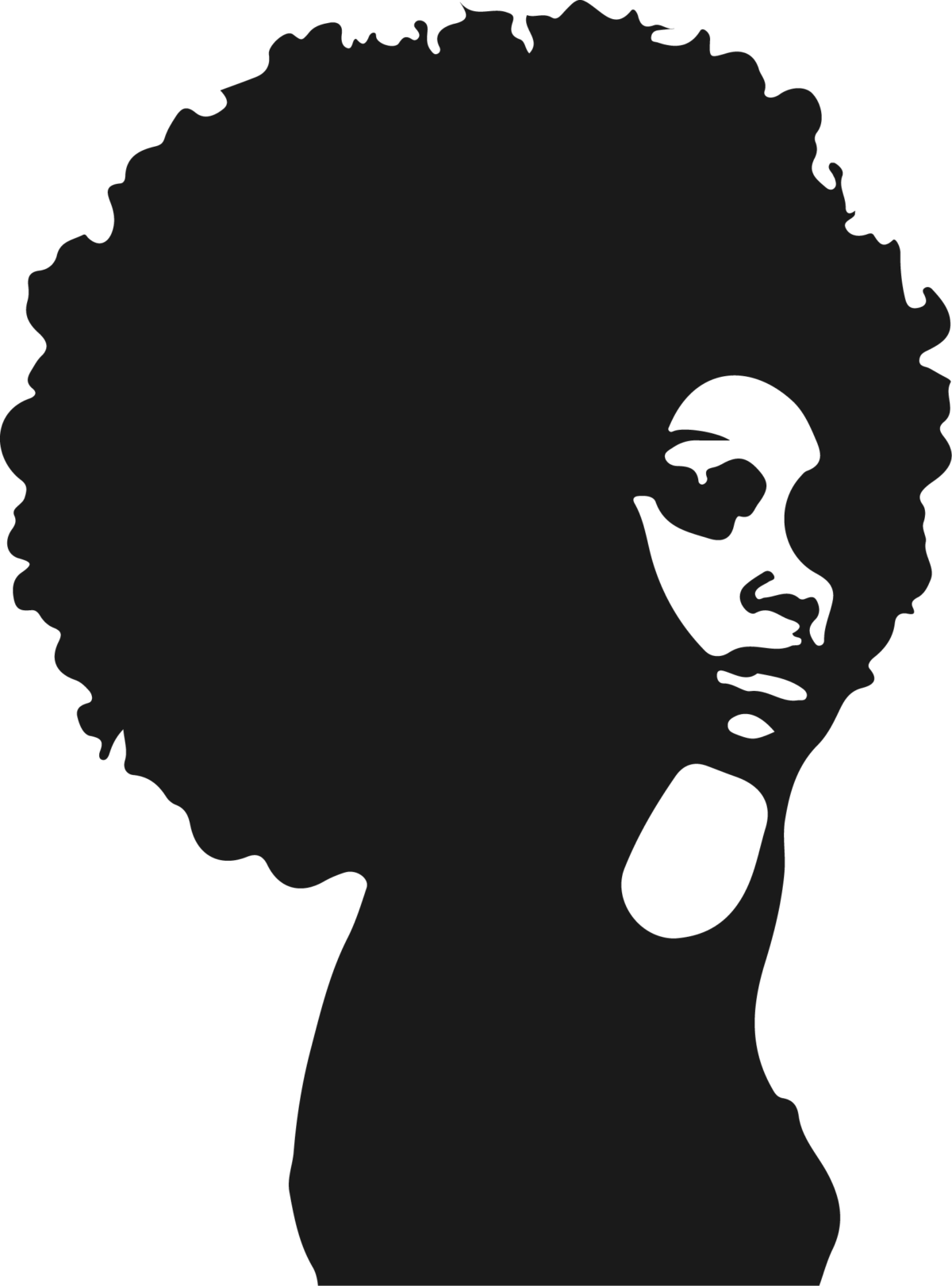 Afro silhouette Svg