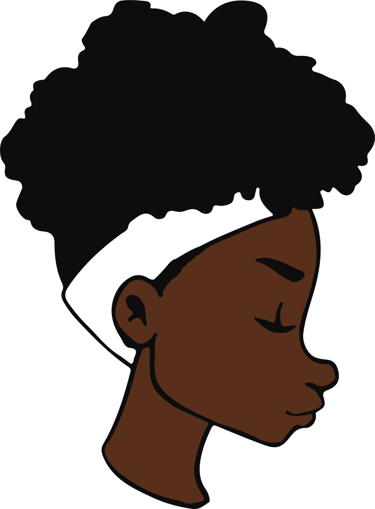 Black woman afro Svg