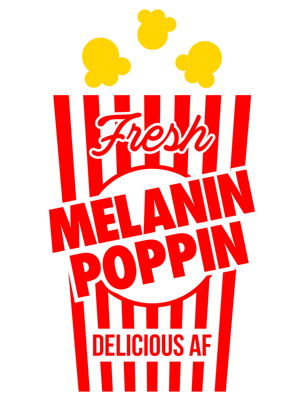 Melanin poppin popcorn Svg