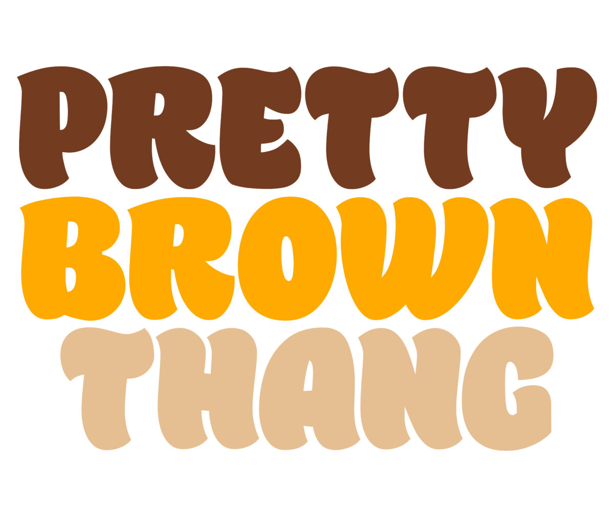 Pretty brown thang Svg