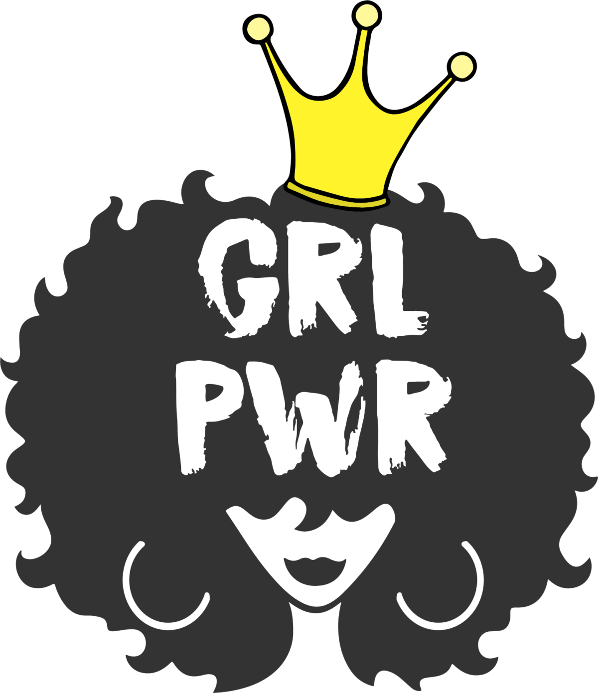 Girl power with crown Svg